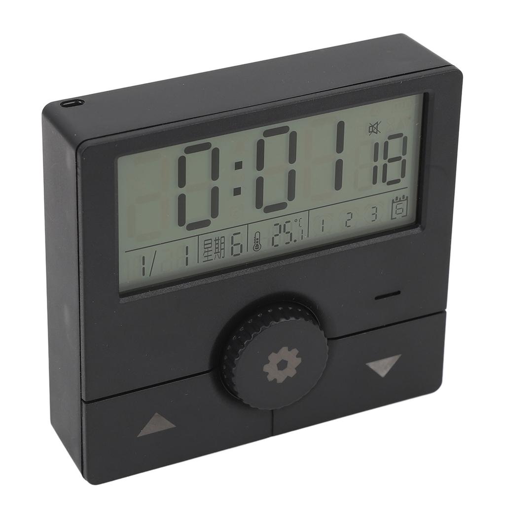 LED Electronic Clock Time Date Week Temperature Alarm Digital Alarm Clock for Living Room Office