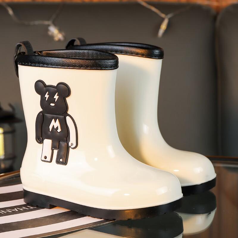 Children's Waterproof Rain Boots - Violent Bear Design, Non-slip, Sizes Small to Large for Boys and Girls