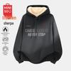 MINISO Unisex American Casual Fleece-Lined Hooded Sweatshirt