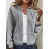 Women S Long Sleeve Hooded Zip Up Sweatshirt Coat