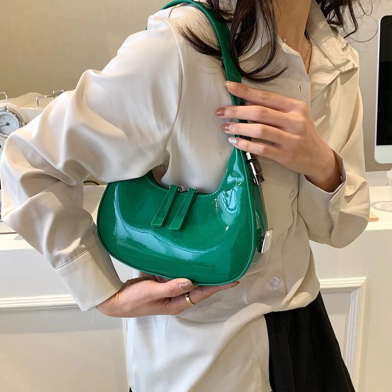 Halbmondtasche Vintage PU-Leder Kleine Umhängetasche für Damen Mädchen Hobo Handtasche Luxus Retro Rote Damen Achseltaschen Tragetaschen