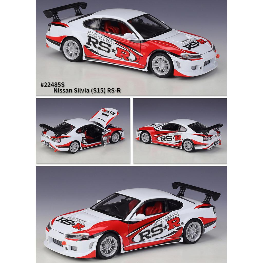 Welly Nissan Silvia im Maßstab 1:24(S15) RS-R Legierung Auto Modell Druckguss Metall Spielzeug Fahrzeuge Auto Modell Hohe Simulation Sammlung Kinder Geschenke