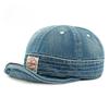 Retro Washed Denim Short Brim Baseball Cap Unisex Soft Flip Up Brim Mechanic Hat American Streetwear Skater Jean Cap