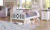 Wooden Bed Single Bed from Bed Frame with Slatted Frame Wooden Bed with Headboard - 90 x 200 cm Solid Wood Children's Bed Youth Bed Pine Solid White