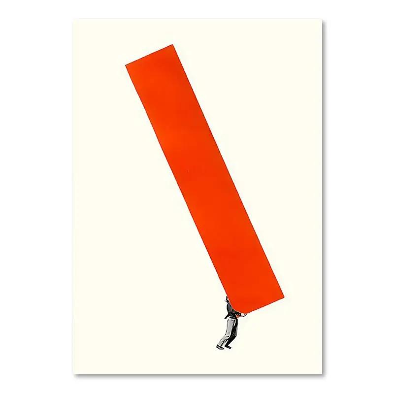 Nordic Figure Wall Art Canvas Painting Humorous Posture Poster and Prints Modern Wall Colorful Picture for Living Room Decor