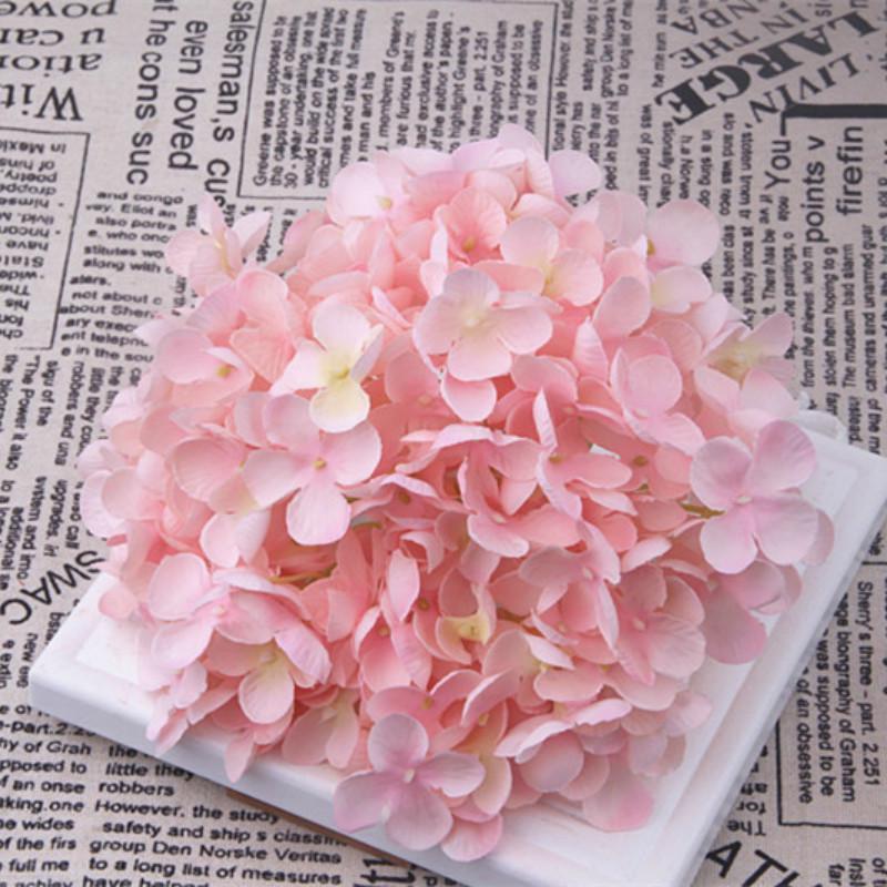 Fashion Simulation Round Broken Hydrangea Flower Head DIY Wedding Hydrangea Flower Head Artificial Flower Decoration Flower