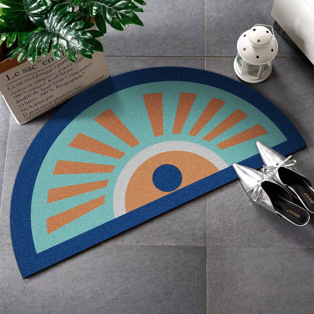 

Маленький свежий мягкий коврик для ног из диатомовой грязи Полукруглый впитывающий коврик для пола для ванной комнаты ins Домашний коврик для двери в ванную комнату быстросохнущий 40X60cm 15.7X23.6in