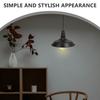 1Set Vintage Industrial Black Iron Lamp Shade Pendant Light Cover for Dining Room Restaurant Cafe Metal Hanging Fixture