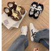 Wang Yibo's same 5cm inner height increase, casual color contrast splicing lace-up, new big head sports Forrest Gump training shoes for women