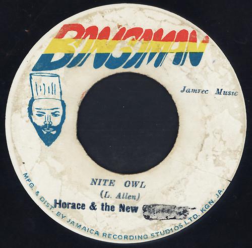

7inch Record HORACE ANDY THE NEW EXPERIENCE Nite Owl Owl Version NONE Bongo Man 1972 Jamaica Reggae Ska Dub Used