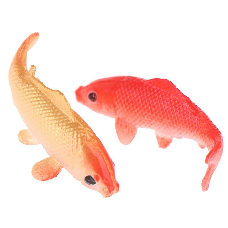 5Pcs Dollhouse Miniature Model Fish Carp Simulation Animals Kids Toys Figurines