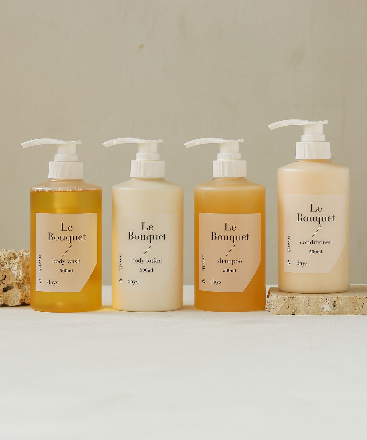 Le Bouquet Full Set (Shampoo 500ml + Conditioner 500ml + Body Wash 500ml + Body Lotion 500ml)