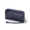 Women Genuine Leather Long Wristlet Clutch Purse 2 Layer Zipper Easy To Clean Phone Cash Bag for Mom Daily Use