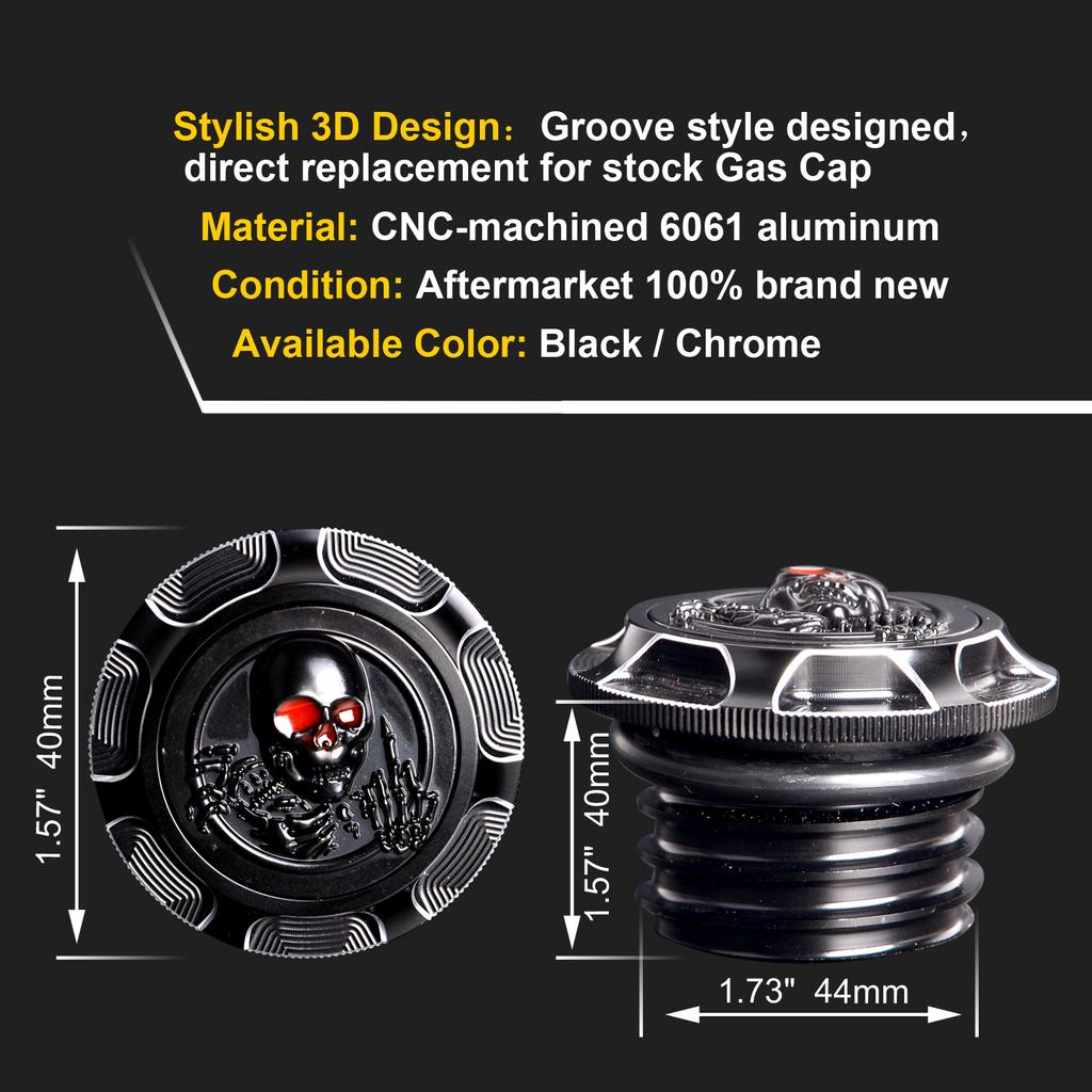 3D CNC Aluminum Motorcycle Tank Cover Fuel Gas Decorative Oil Cap for Harley Sportster XL 1200 883 X48 Dyna Touring Road King