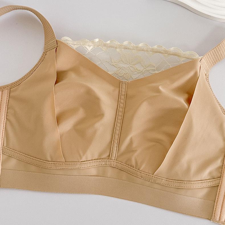BH in Übergröße für Damen Dünn Anti-Hängeeffekt Engfrei Atmungsaktiv und Sexy Spitzenunterwäsche Push-up-BH