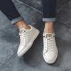 Sapato Masculino Mais Recente Couro Genuíno Outono 2022 Sapatos Casuais Masculinos Couro de Vaca Leisuer Caminhada Calçado Masculino Tênis Brancos Design Moda