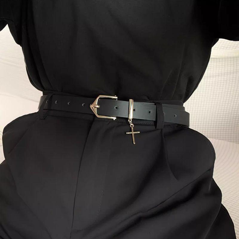 Unisex Contemporary Black Pu Belt For Everyday Fashion Stylish And Look Minimalist