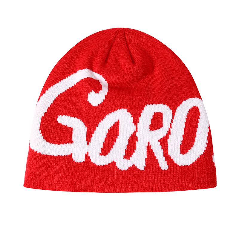 Cross-Border Street Letter Jacquard Knit Beanie - Warm, Stylish Hat for Couples