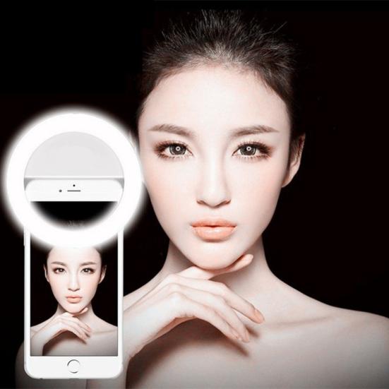 Taşınabilir Klip Dolgu Işığı Selfie LED Halka Fotoğrafçılığı iPhone Android Telefon için