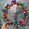 Butterfly Wreaths Decoration Festival Garland Hanging Ornaments Props Wall Home Door Hanging Pendants