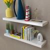 Day and Night - Day and Night Floating Wall Shelves 2 Pcs White MDF for Books/DVD