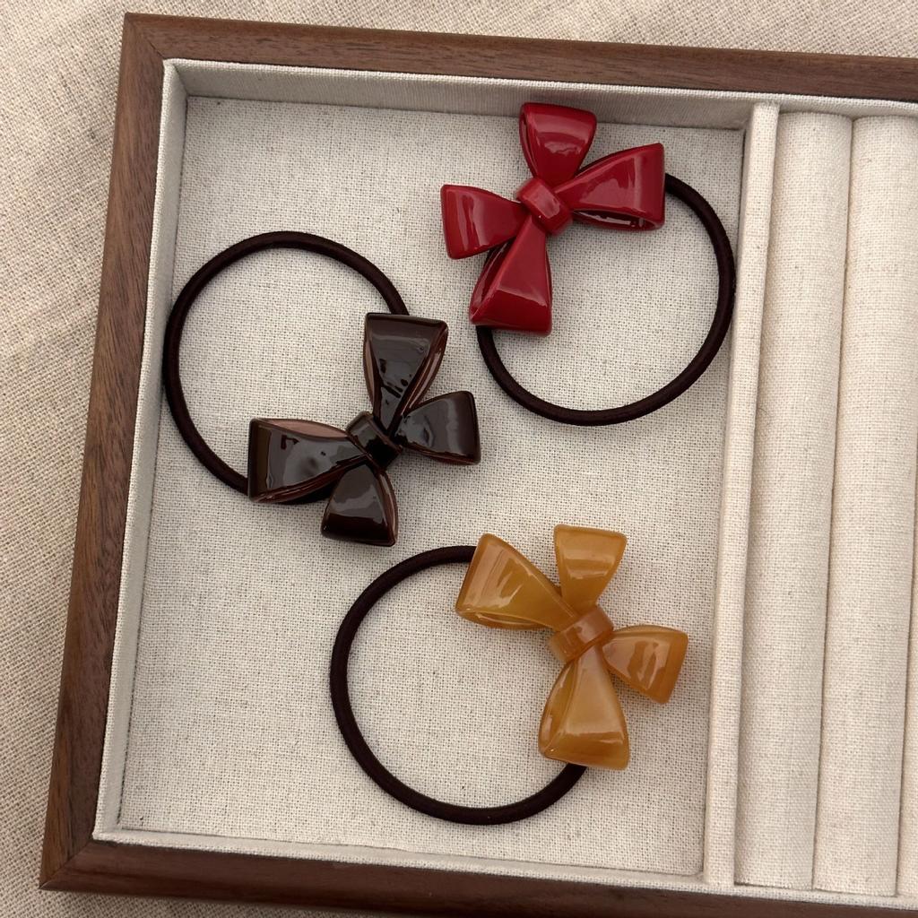 Women's Hair Tie with Rubber Bands, Three-dimensional Bow Headwear, Hair Band, High-elasticity Ponytail Hair Tie, Hair Tie Style