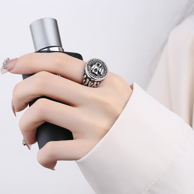 Trendy Retro Hip-hop Punk Ring With Adjustable Opening