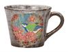 Kutani Ware Iwataya Mug, Gold Cherry Blossom and Bird Design K9-942