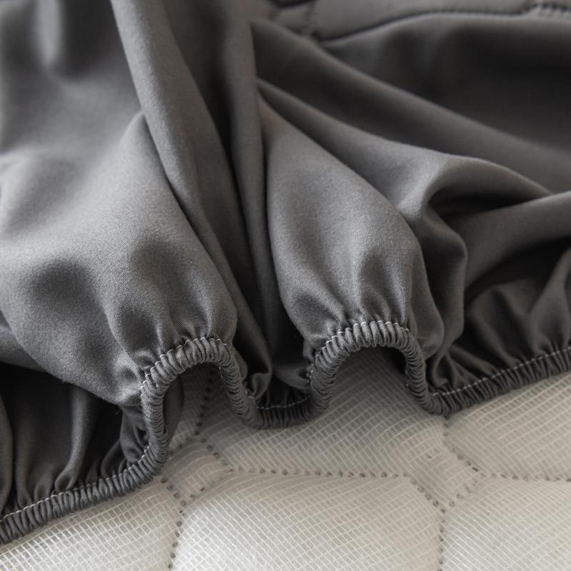 1pc Gray Mattress Cover Waterproof Bed Covers Quilted Fitted Sheet Thickened Bedsheet for Home Housses De matelas(No Pillowcase)