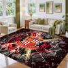 Sunderland Football Design Crystal Velvet Rug Soft Decorative Mat for Bedroom Entrance