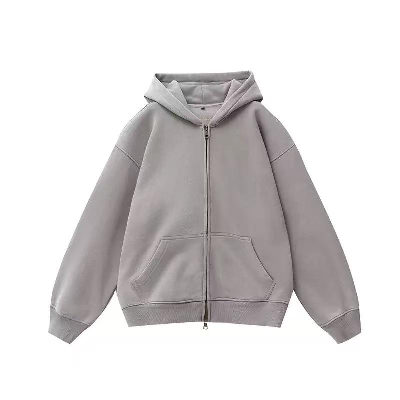 Trendy Unisex Oversized Velvet-Lined Winter Zipper Hoodie