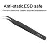 2PCS ESD 15 Anti Static Precision Tweezers Stainless Steel Curved Tweezers Maintenance Tools(Edd 15 (Curved ) )