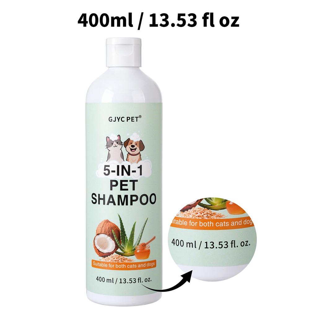 5-in-1 Haustier-Shampoo Haferflocken Kokosnuss Aloe Vera Honig Formel Beruhigt Empfindliche Haut Geruchsentferner Macht das Fell Weich