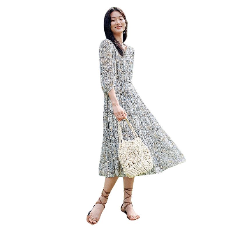 Elegant Ethnic Chiffon Multi-layer Dress