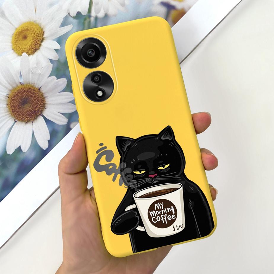 For Oppo A78 4G Case CPH2565 Cute Dinosaur Cartoon Painted Cover Soft Silicone Phone Case For Oppo A78 A 78 OppoA78 4G 5G Fundas