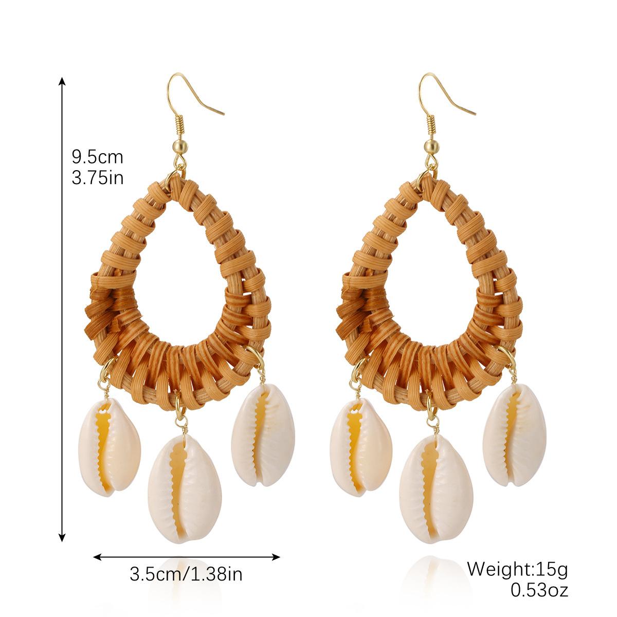 

Соломенные серьги, комплект, серьги в стиле бохо, деревянные серьги из ротанга, модные серьги 2025 года, легкие серьги для чувствительных ушей, повседневные украшения