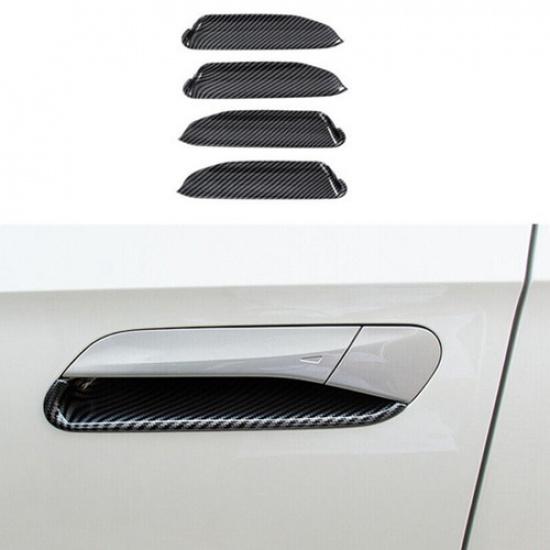 For Volkswagen ID.4 2021 2022 Carbon Fiber Exterior Door Handle Bowl Cover Trim