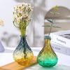European Rhombus Glass Small Vase Home Decoration Wedding Decoration Relief Glass Small Vase Tabletop Ornament