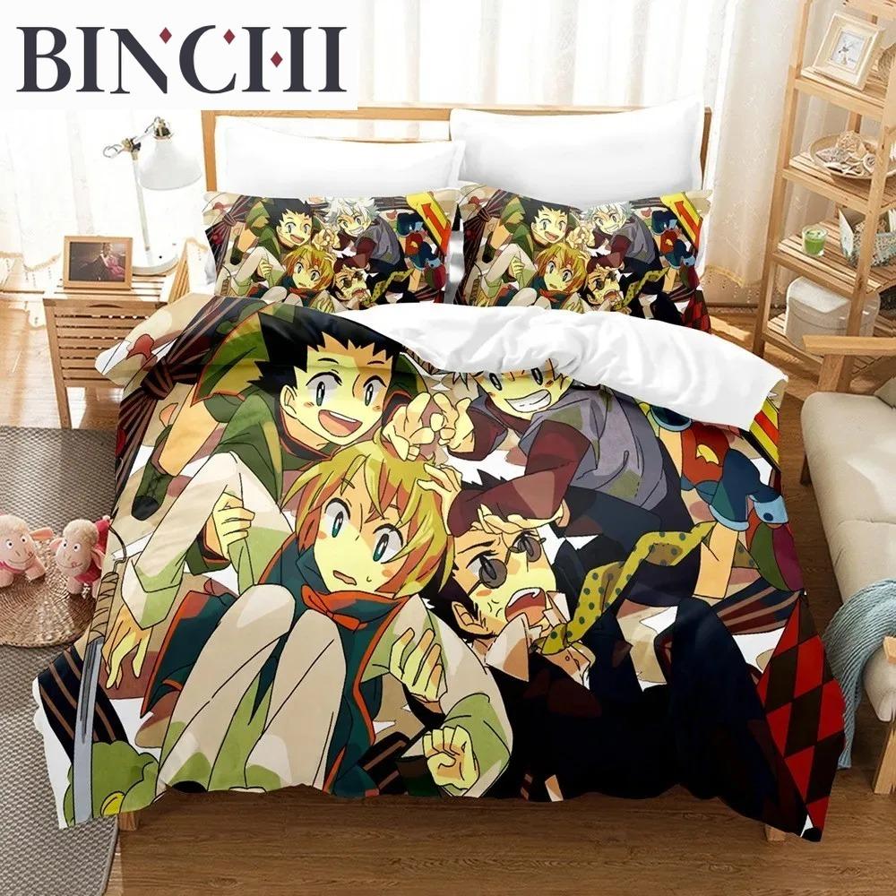 Hunter X Hunter 3D Bedding Set Japanese Anime Twin Queen King Quilt Cover Pillowcases Polyester For Boys