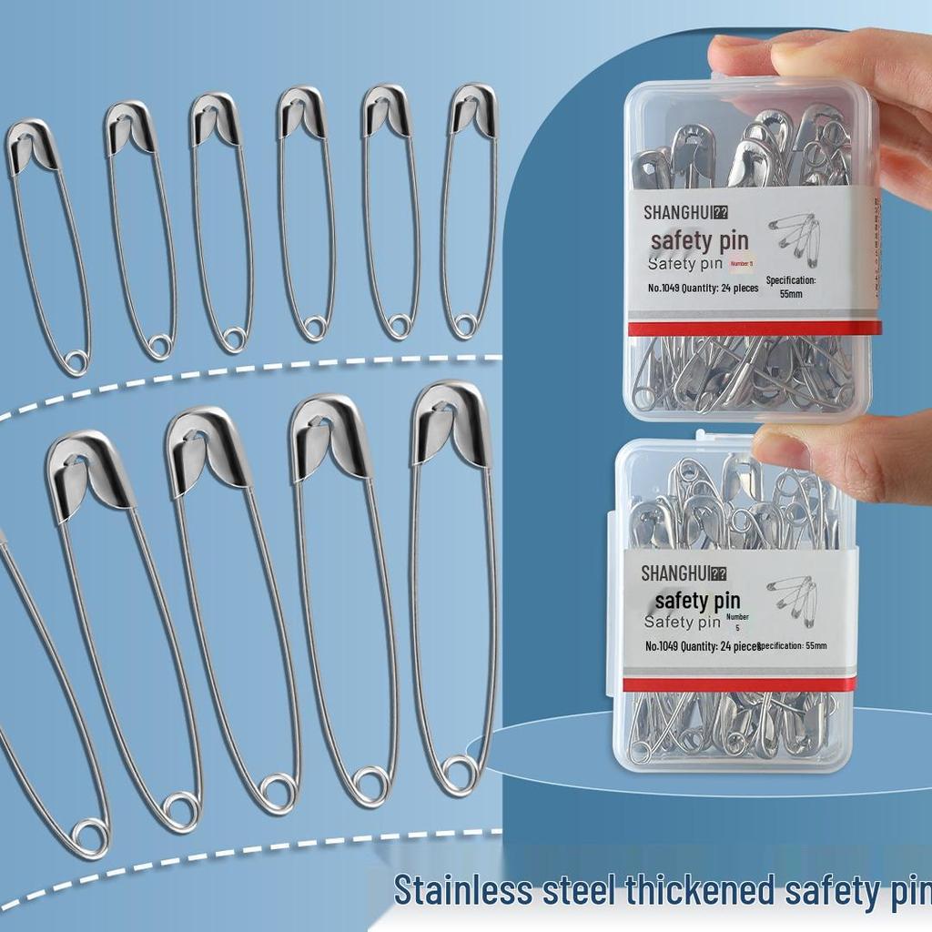 Vintage sikkerhetsnål-brosje for klær: Liten til Ekstra Stor - Sikker Klypestil for Laken og Mer