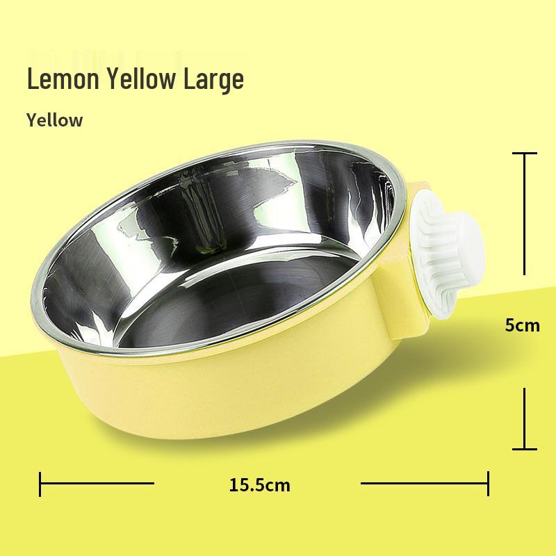 Stainless Steel Anti-Spill Hanging Pet Bowl for Cats, Dogs, and Rabbits