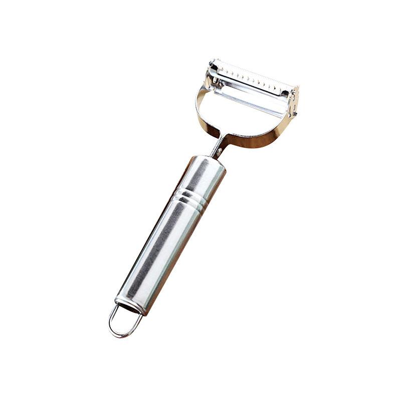 1 ks Nerezový loupací nůž, Loupač na ovoce, Loupač se smajlíkem, Multifunkční nůž na loupání melounů a ovoce