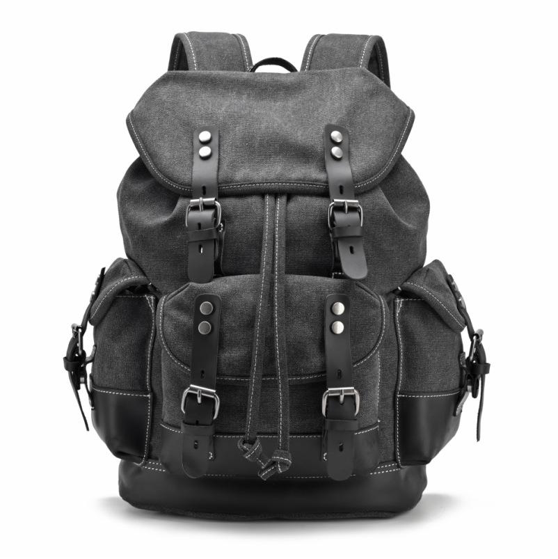 Retro European & American Canvas Travel Backpack - Large Capacity & Convenient for Mountaineering