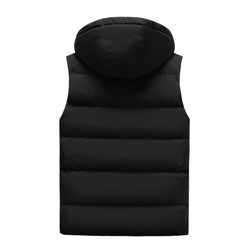 Pánská vesta Slim Fit s kapucí Pěkná bavlněná bunda tílko Módní a teplá vesta