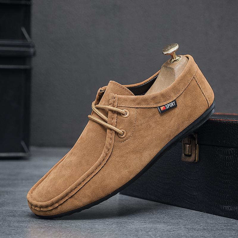 Outdoor Men's Casual Shoes Fashion Breathable Man Loafers Suede Slip on Flats Non-slip Lightweight Mens Driving Shoes Lazy Shoes