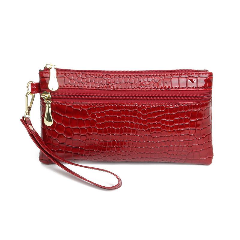 Women Solid Wallet Coin Purse New Fashion Small Wrist Bag High-quality Coin Wallet Zipper Closure Handbag