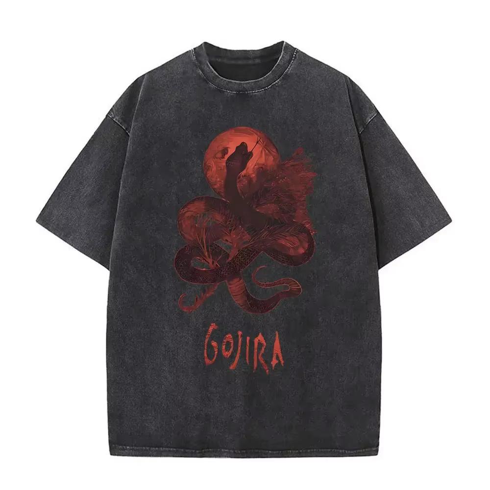 Prané Vintage Kovové Rocková Kapela Gojira Tričko Z Marsu Na Sirius Trička Pánské Dámské Gotické Punkové Oversized Trička Streetwear