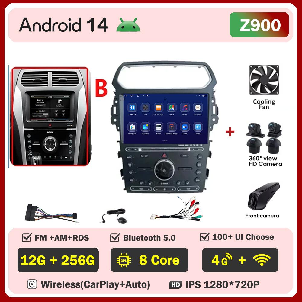 For Ford Explorer 5 2011 - 2019  Car Radio Player Car Carplay Screen Autoradio Mirror Link Car Intelligent Systems Touch Screen