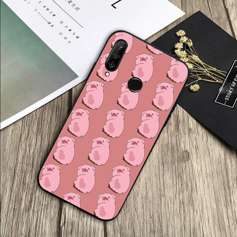 Cute PINK Kawai Pig For Huawei Nova Y72 Y73 Y90 Y70 Y60 Y91 Y61 12s 12i 11i 8i 9 10 SE P40 Lite P60 P30 Pro Case