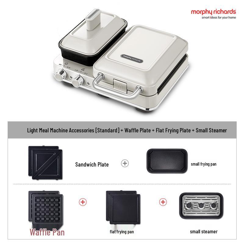 Morphy Richards MR9086 Multifunctional Breakfast & Sandwich Maker with Waffle Feature.